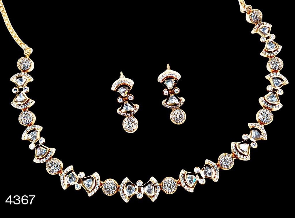 4367 Elegant Crystal Necklace and Earring Set - SA00806PB Dazzling jewelry for special occasions