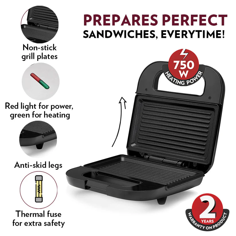 NOVUS GRILL SANDWICH MAKER AM-BSM03-BM