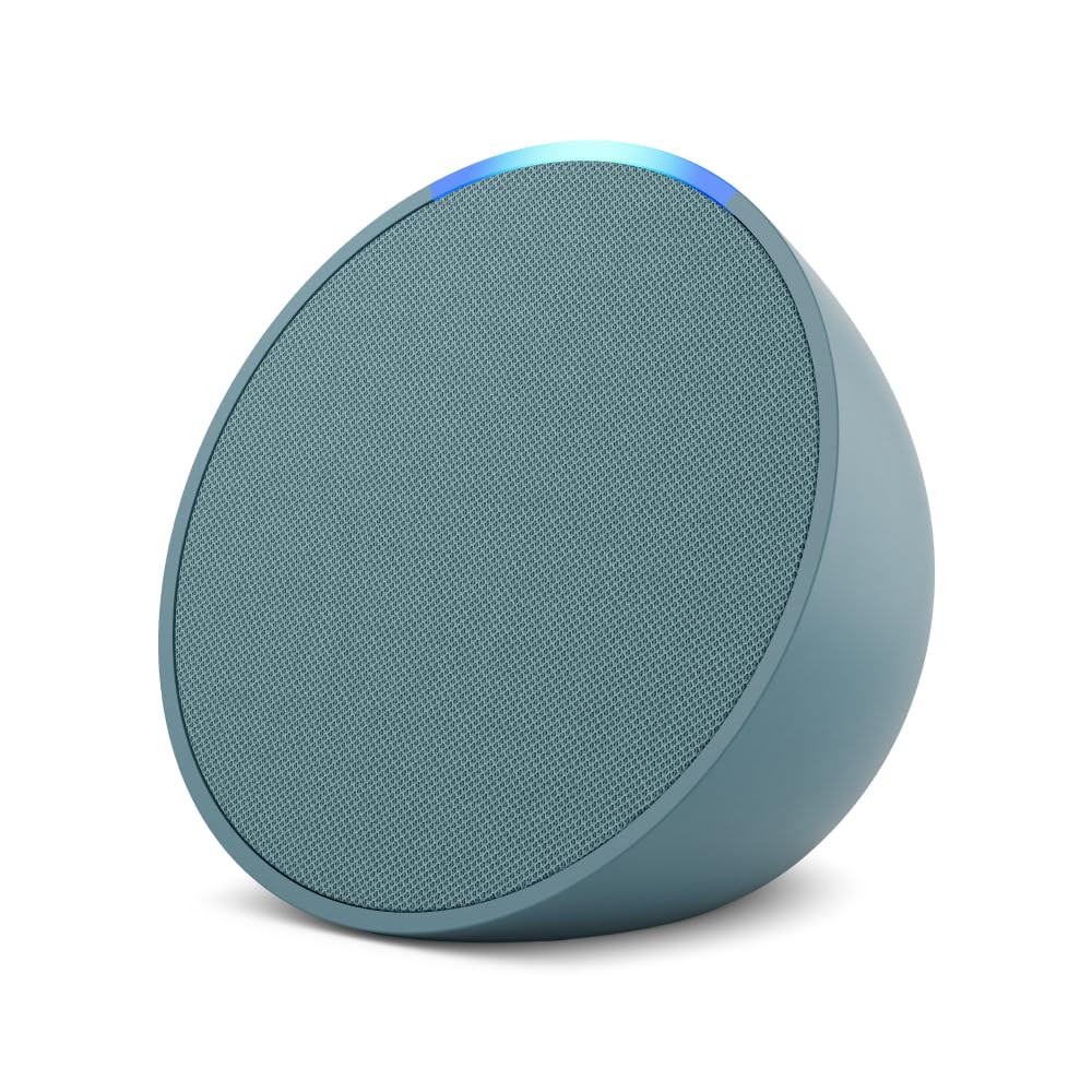 Amazon Echo Pop| Smart speaker with Alexa and Bluetooth| Full sound, balanced bass, crisp vocals| GREEN  (AM-AMECPOALBTGR995-BM)